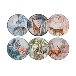 Karaca Jungle 6 Teiliges Dessertteller Set 22 cm Multıfarben Outlet