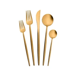 Karaca Jupiter Matte Gold 60-teiliges Besteck für 12 Personen mit Boxed Matt Gold Sale