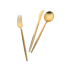 Karaca Jupiter Matte Gold 60-teiliges Besteck für 12 Personen mit Boxed Matt Gold Sale
