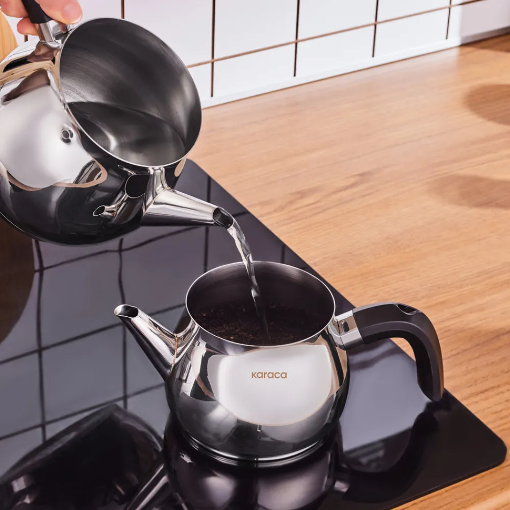 Karaca Kayra Schwarze Turkisches Teekannen-Set Schwarz01 Discount