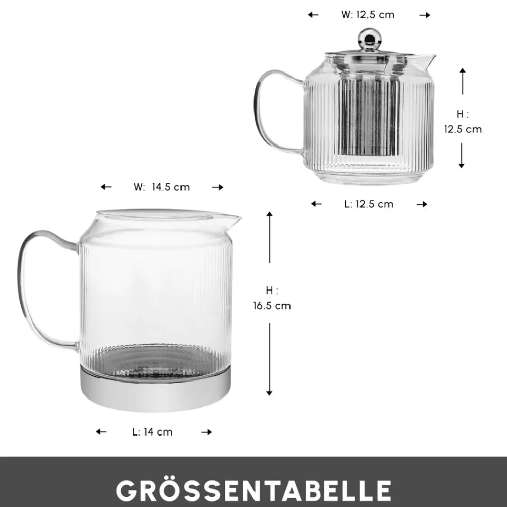 Karaca Kelly XL Glas-Teekanne Farblös New