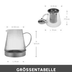 Karaca Keops Glas-Teekanne Farblös Discount