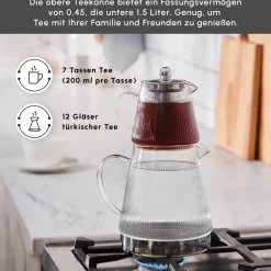Karaca Keops Glas-Teekanne Farblös Discount