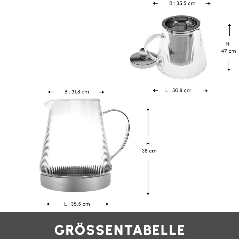 Karaca Keops XL Glas-Teekanne Farblös Online