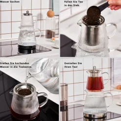 Karaca Keops XL Glas-Teekanne Farblös Online