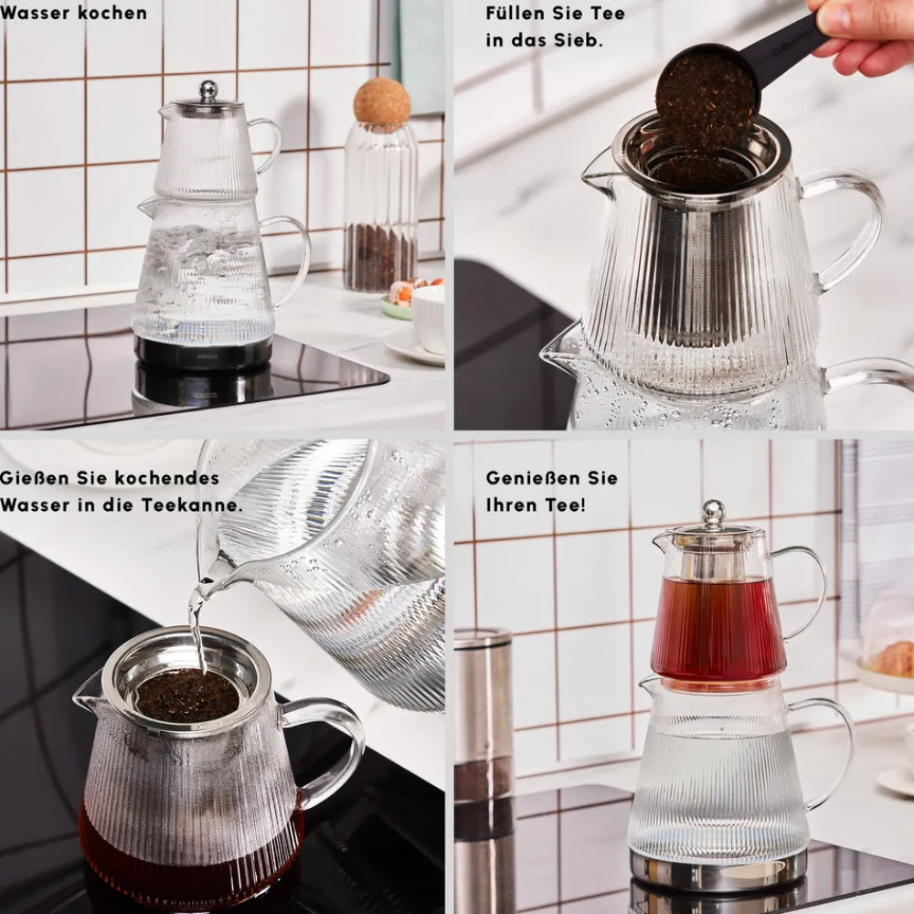 Karaca Keops XL Glas-Teekanne Farblös Online