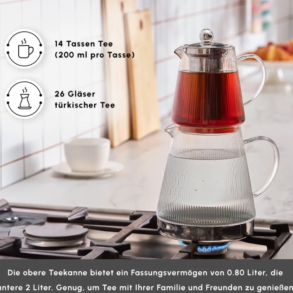 Karaca Keops XL Glas-Teekanne Farblös Online