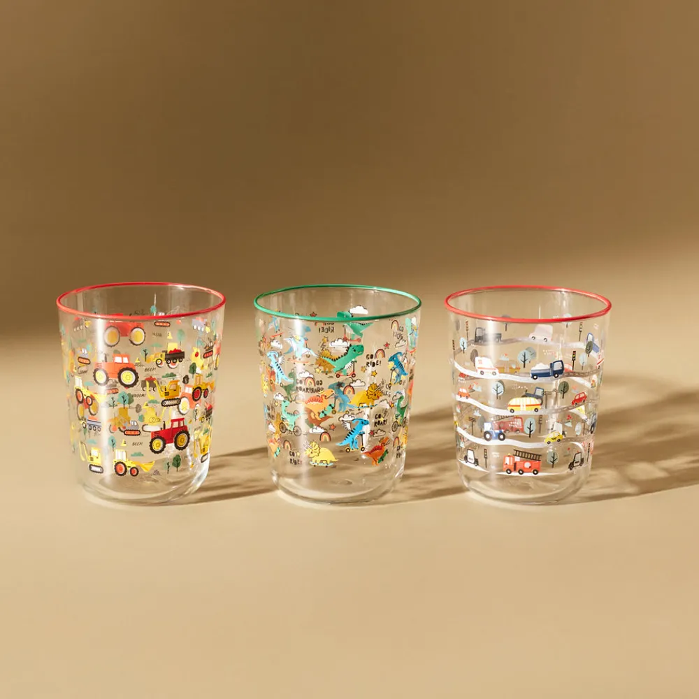 Karaca Kids 3-Teiliges Glasbecher-Set Für Jungen Clearance