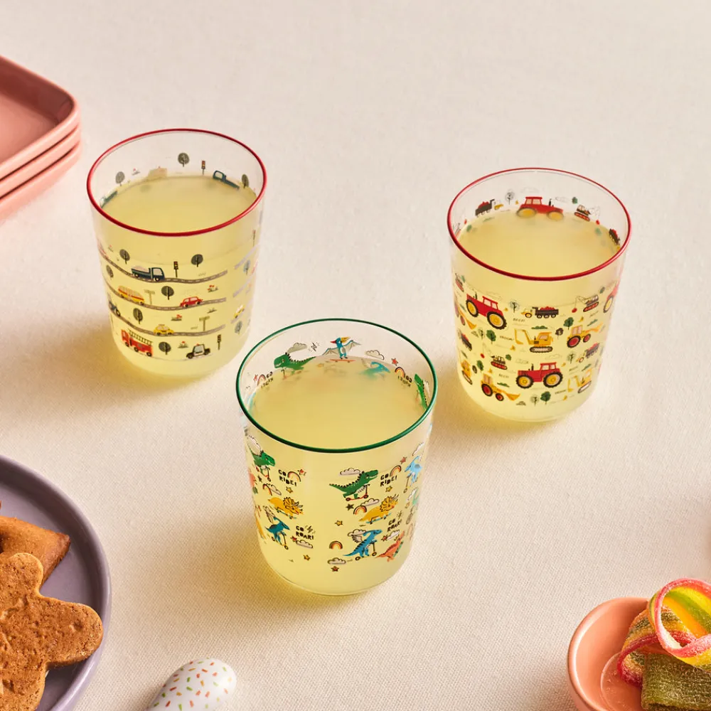 Karaca Kids 3-Teiliges Glasbecher-Set Für Jungen Clearance