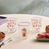 Karaca Kids 3-Teiliges Glasbecher-Set Für Mädchen, Rosa Hot