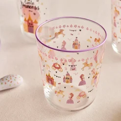 Karaca Kids 3-Teiliges Glasbecher-Set Für Mädchen, Rosa Hot