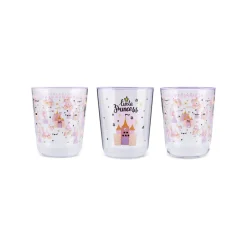 Karaca Kids 3-Teiliges Glasbecher-Set Für Mädchen, Rosa Hot