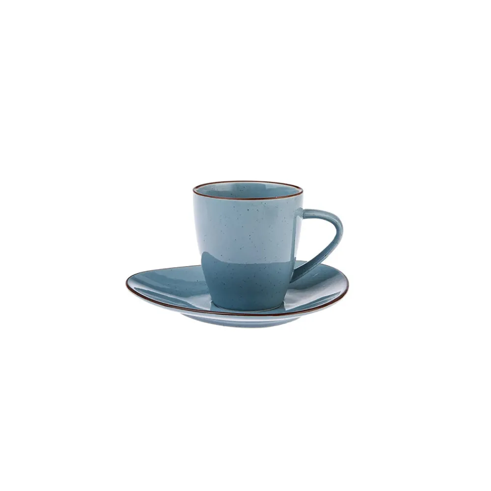 Karaca Lagoon 32 Teilige für 6 Personen Frühstücksset und Servierschalen Porzellan Blau01 Discount