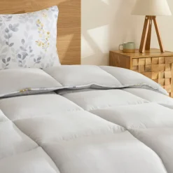 Karaca Leaf Graues Einzel Comforter Set 155x220+50x70 Grau02