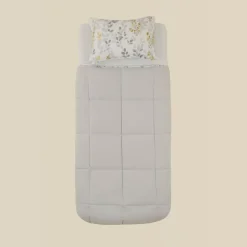 Karaca Leaf Graues Einzel Comforter Set 155x220+50x70 Grau02