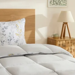 Karaca Leaf Graues Einzel Comforter Set 135x200+50x70 Grau02 New