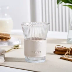 Karaca Leder Cool Touch Latte Glas 210 Ml Perlmutt Perlesent New