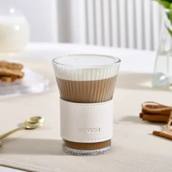 Karaca Leder Cool Touch Latte Glas 210 Ml Perlmutt Perlesent New
