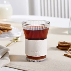 Karaca Leder Cool Touch Latte Glas 210 Ml Perlmutt Perlesent New
