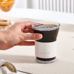 Karaca Leder Cool Touch Latte Glas 210 Ml Perlmutt Perlesent New