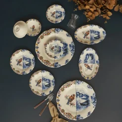 Karaca Leland Birdy 26-teiliges Frühstücksset und Servierschalen für 6 Personen Multıfarben New