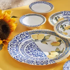 Karaca Lemon 26-teiliges Frühstücksset und Servierschalen für 6 Personen Multıfarben Best