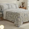 Karaca Lemy Doppel Bettwäscheset 100% Baumwoll-Satin Blau 200x220 Cm Sale