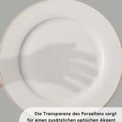 Karaca Lexi 56-teiliges Tafelgeschirr-Set für 12 Personen Gold Discount