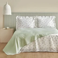 Karaca Lidya Bettwäsche-Set aus 100 % Baumwolle, Einzelbett, Grün Best