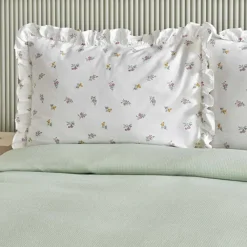 Karaca Lidya Bettwäsche-Set aus 100 % Baumwolle, Einzelbett, Grün Best