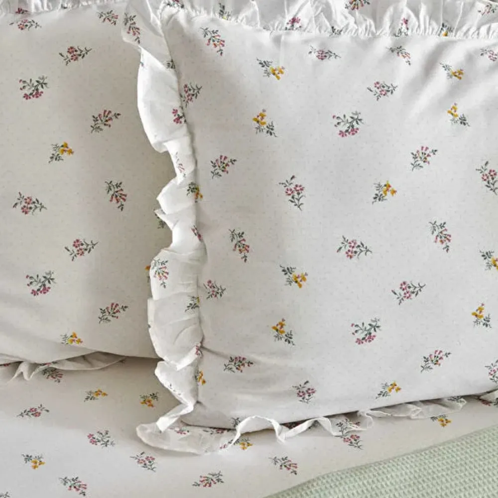 Karaca Lidya Bettwäsche-Set aus 100 % Baumwolle, Doppelbett, Grün