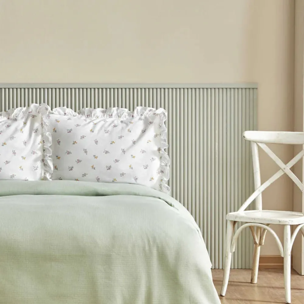 Karaca Lidya Bettwäsche-Set aus 100 % Baumwolle, Doppelbett, Grün