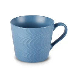 Karaca Lily Blau & Weiß Embos Doppelbecher Set 320 ML Multıfarben Sale