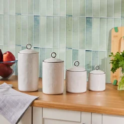 Karaca Lina Gewürzbehälter- Set 4- teilig Weıß01 Outlet