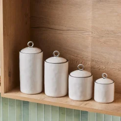 Karaca Lina Gewürzbehälter- Set 4- teilig Weıß01 Outlet