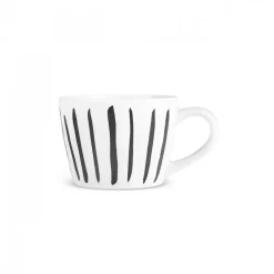 Karaca Linda Streifen Tasse, 350 ml Schwarz01 Outlet