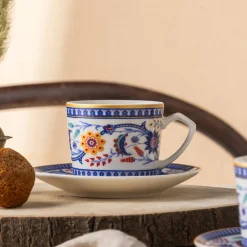Karaca Linden-Kaffeetassen-Set, 2 Personen, 80 ml Blau01 New