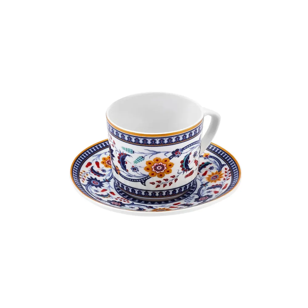 Karaca Linden-Kaffeetassen-Set, 2 Personen, 80 ml Blau01 New