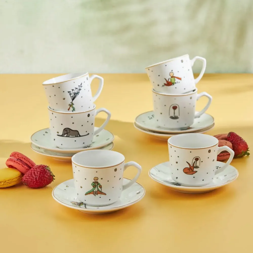 Karaca Little Prince 6 Personen Kaffeetassen-Set 80 ml Multıfarben New