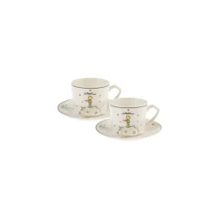 Karaca Little Prince 4-teiliges Mochatassen-Espressotassen Set für 2 Personen Multıfarben New