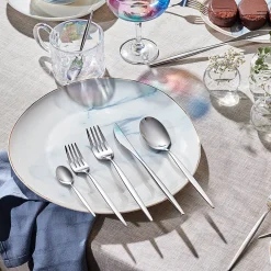 Karaca Lizbon 60-teiliges Besteck-Set für 12 Personen Platın Online