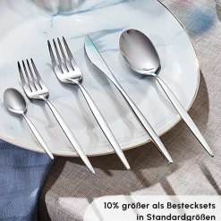 Karaca Lizbon 60-teiliges Besteck-Set für 12 Personen Platın Online