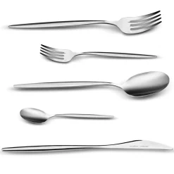 Karaca Lizbon 30-teiliges Besteck-Set für 6 Personen Sılber Hot