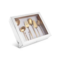 Karaca Lizbon 7-teiliges Servierset in Box, Gold Sale