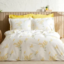Karaca Loretta 100% Baumwolle Doppelbett Bettwäsche Set, Gelb Yellow Online