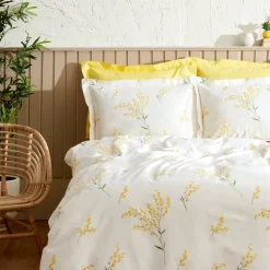 Karaca Loretta 100% Baumwolle Doppelbett Bettwäsche Set, Gelb Yellow Online