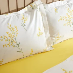 Karaca Loretta 100% Baumwolle Doppelbett Bettwäsche Set, Gelb Yellow Online