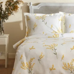 Karaca Loretta 100% Baumwolle Doppelbett-Piké-Set, Gelb Yellow Discount