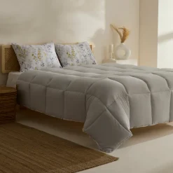 Karaca Loretta Bettwäsche-Set Doppelbett 200 x 220 cm, 100 % Baumwolle, Gelb Grau02