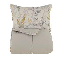 Karaca Loretta Bettwäsche-Set Doppelbett 200 x 220 cm, 100 % Baumwolle, Gelb Grau02